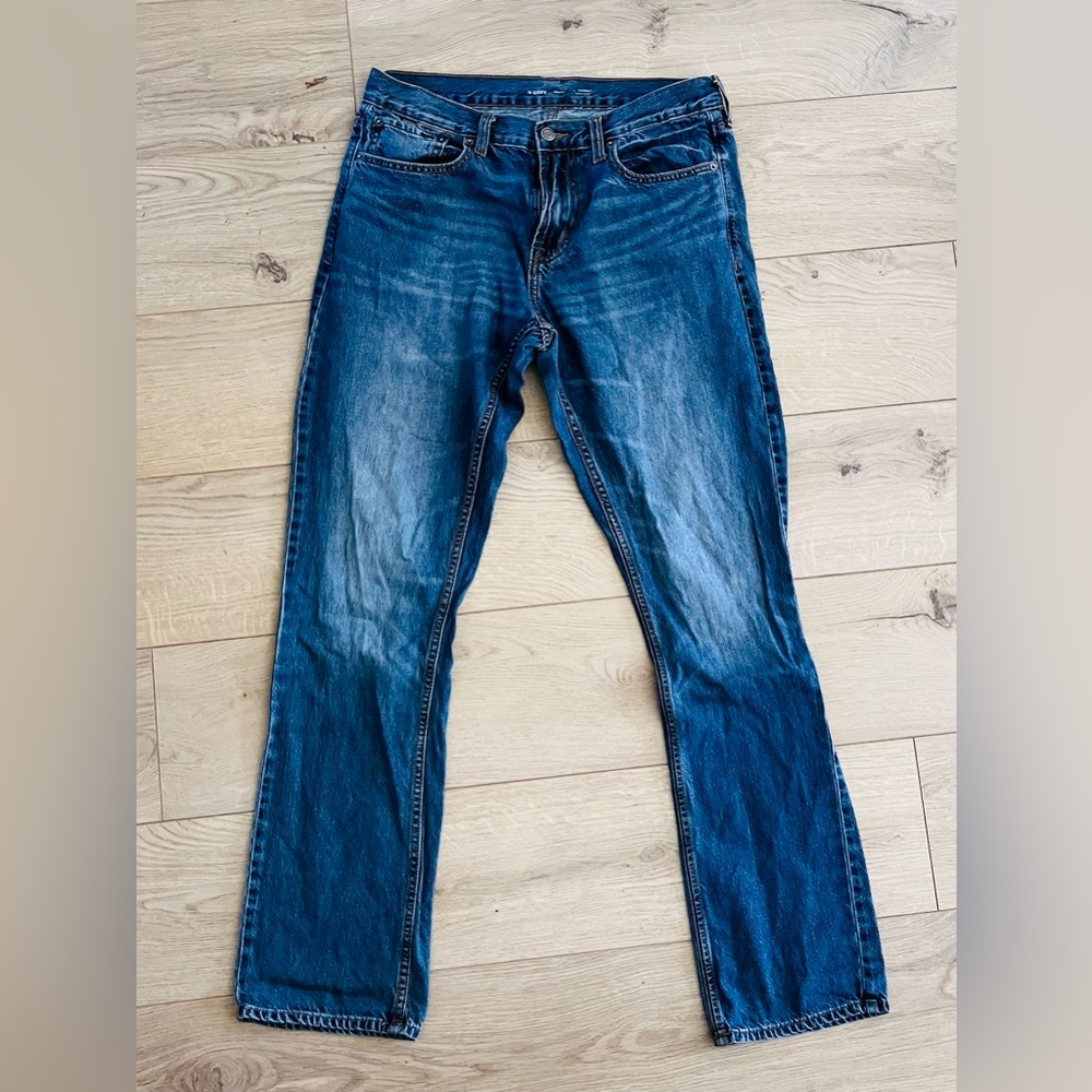 Old Navy Men's Straight Blue Jeans 34x34 Waist